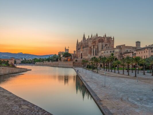 View of Palma Cathedral from Parc de la Mar